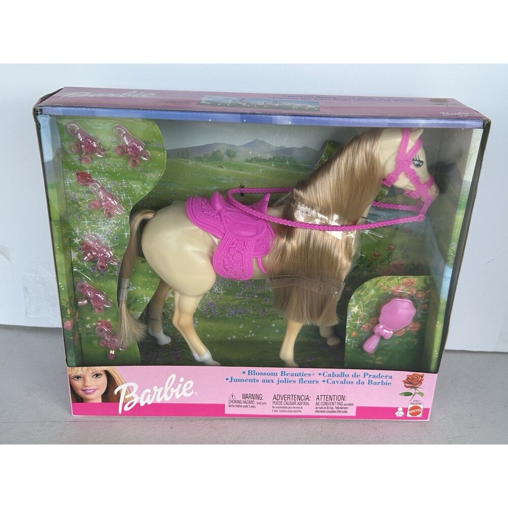 2002 Barbie Blossom Beauties Rose Horse 67017 NRFB Sealed Mattel